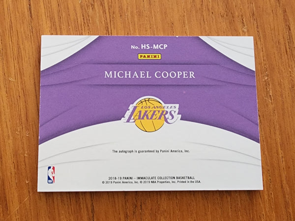 2018-19 Panini Immaculate Collection Basketball Michael Cooper Lakers  Heralded Signatures LOW 6/99