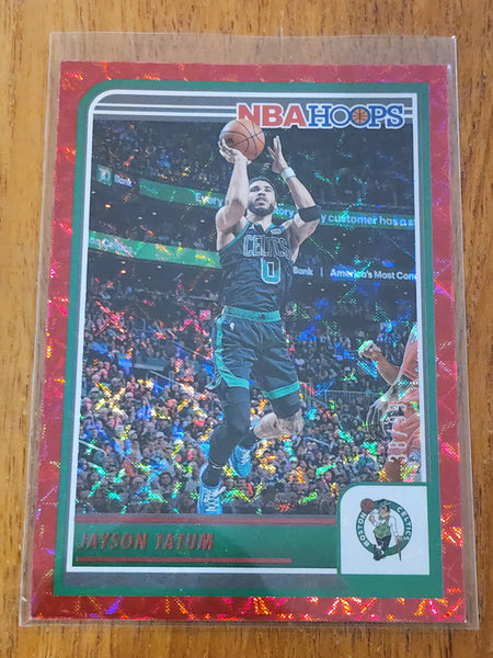 2023-24 Panini NBA Hoops #183 Jayson Tatum Red Hyper