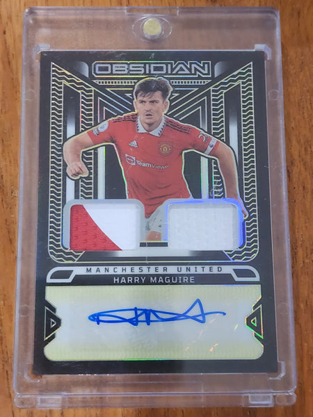 2022-23 Obsidian Dual Material Signatures HARRY MAGUIRE Autograph 04/10 Manchester