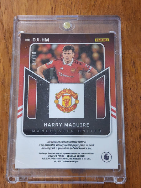 2022-23 Obsidian Dual Material Signatures HARRY MAGUIRE Autograph 04/10 Manchester