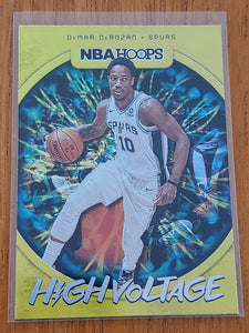 2019-20 Hoops Premium Stock High Voltage Gold DeMar DeRozan San Antonio Spurs