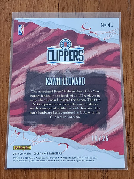 2019-20 Panini Court Kings Base - KAWHI LEONARD #41