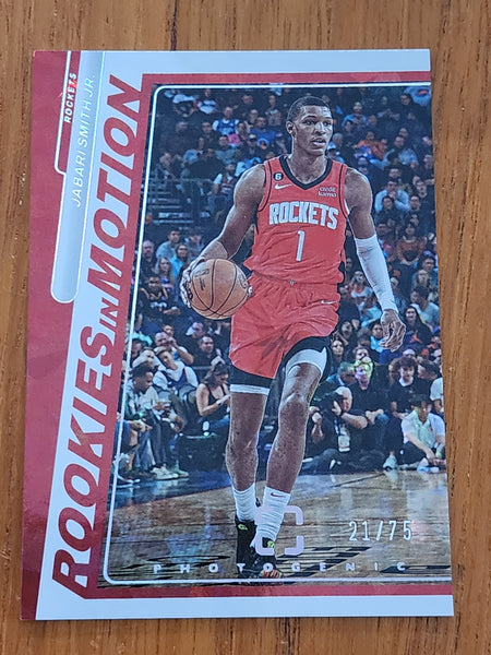 2022-23 Photogenic Jabari Smith Jr Rookies In Motion RC Card Maze 21/25