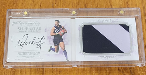 2021 AFL Select Supremacy Superstar Signature Patch Booklet Matthew Pavlich Fremantle 16/25 SPS6
