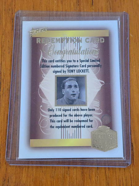 2018 AFL Select Hall Of Fame Legend Signature Card Tony Lockett 17/110 LGS18