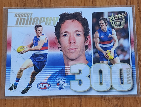 2017 AFL Select Certified 300 games Robert Murphy Bulldogs CC71 #19