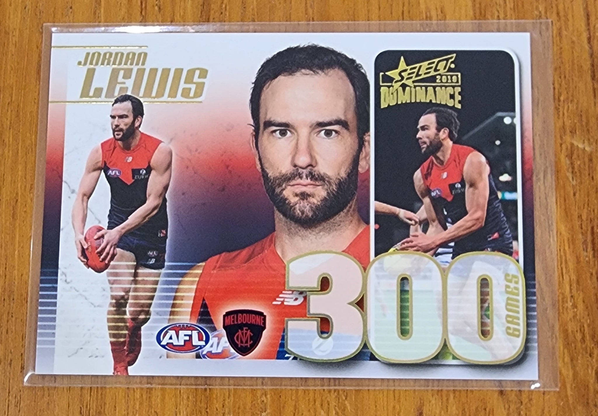 2019 AFL Select Dominance 300 games card Jordan Lewis Melbourne CC81 #119