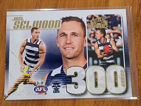 2020 AFL Select Dominance 300 games card Joel Selwood Geelong cats CC88 #130