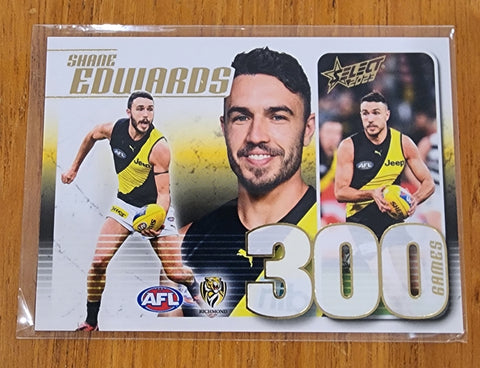 2023 AFL Select 300 games card Shane Edwards Richmond CC94 #35