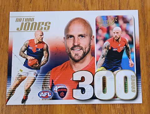 2023 AFL Select 300 games card Nathan Jones Melbourne CC92 #101