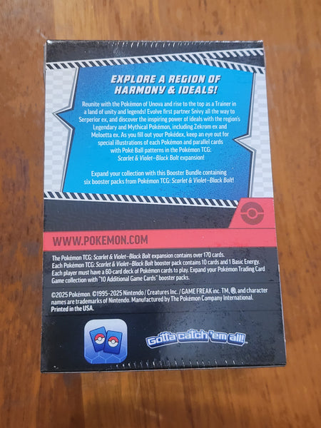 Pokémon TCG: Scarlet & Violet Black Bolt Booster Bundle 6 Packs SEALED