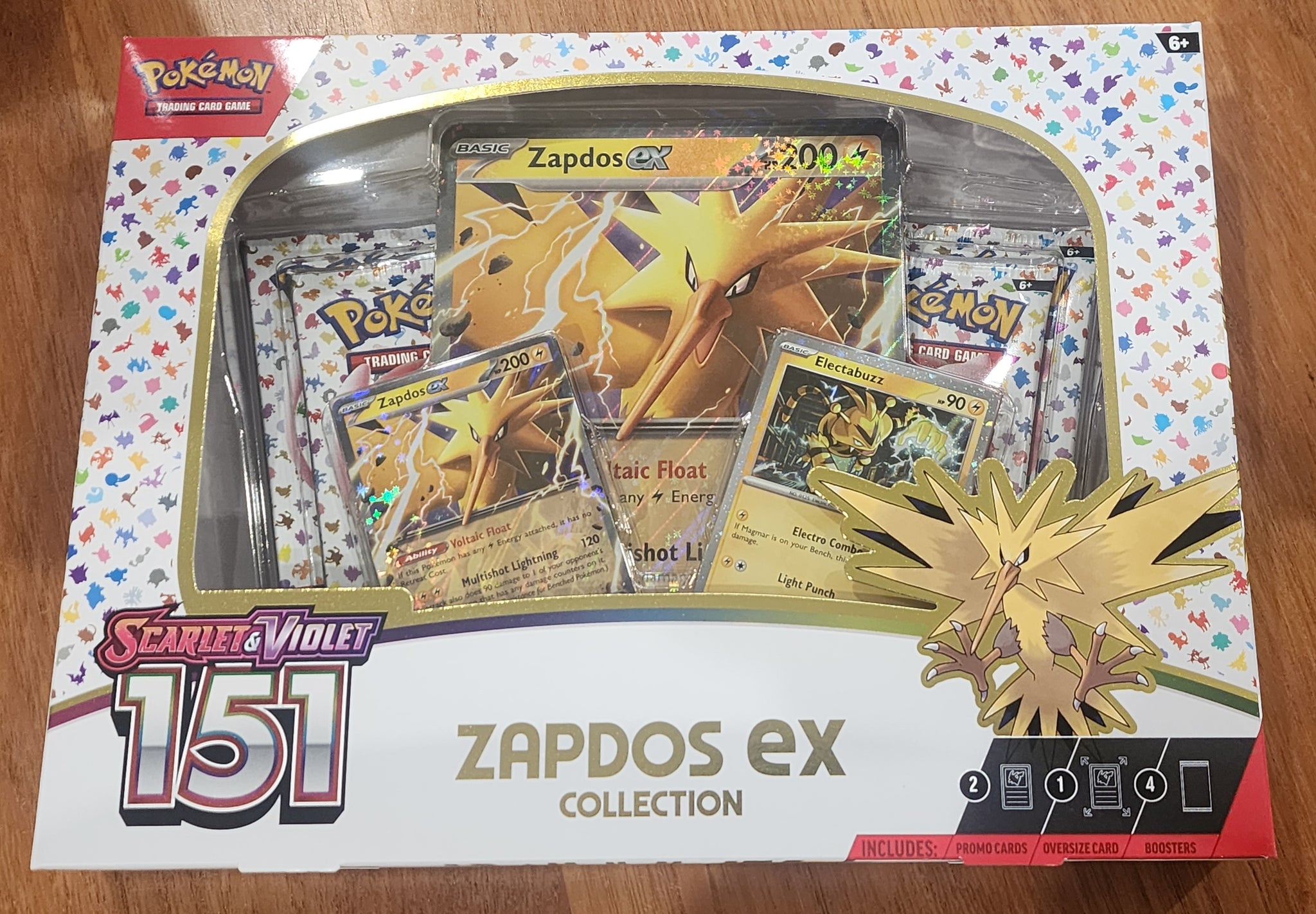 Pokemon TCG Scarlet & Violet 151 Zapdos EX Collection Box Sealed NEW