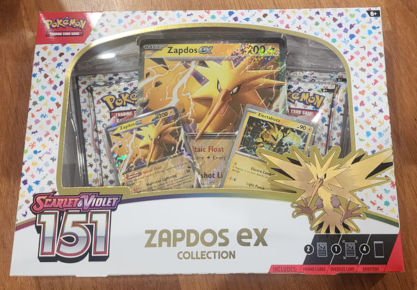 Pokemon TCG Scarlet & Violet 151 Zapdos EX Collection Box Sealed NEW