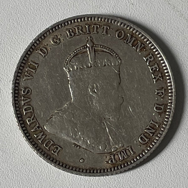 Australia 1910 1/- One Shilling Silver Coin Very Fine Condition