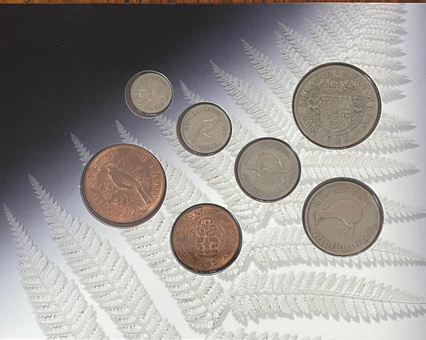 2000 New Zealand Sherwood  Predecimal Currency Type Set Coin