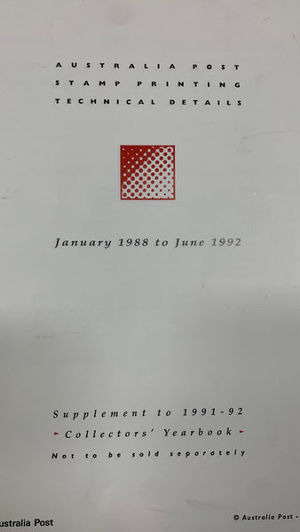 Australia Post 1991/1992 Collectors Year book