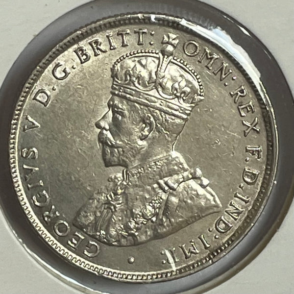 Australia 1922 2/- Florin Silver Coin Uncirculated Condition