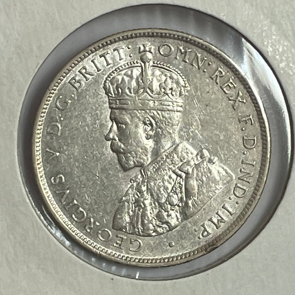 Australia 1921 2/- Florin Silver Coin Extremely Fine Condition