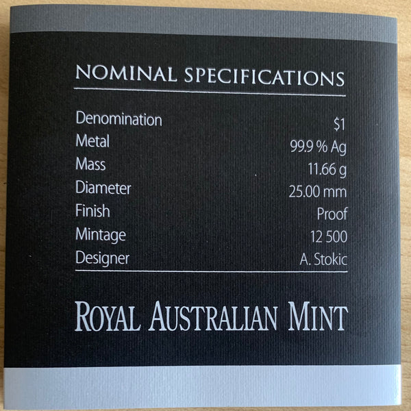 Australia 2015 Royal Australian Mint $1 Silver Proof Coin ANZAC Centenary