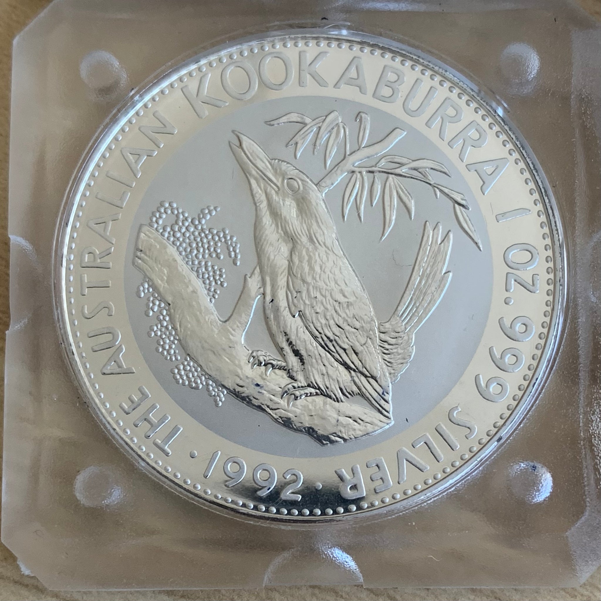 Australia 1992 Perth Mint $1 Kookaburra 1oz Silver Uncirculated Coin