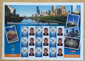 Australia Post 50c Melbourne 2006 Commonwealth Games Personalised Stamp sheet