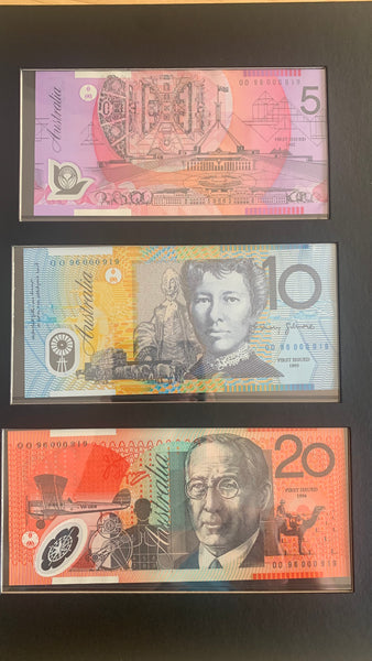 1996 Polymer Banknote Portfolio Worlds first series of Polymer notes