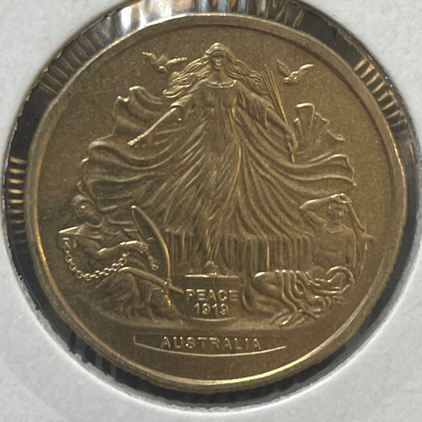 Australia 2019 Royal Australian Mint $1 Versailles Treaty Uncirculated Coin.