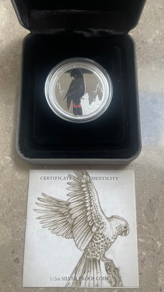 Australia 2013 50c  Perth Mint Birds of Australia Red Tailed Black Cockatoo 1/2oz Silver Coin