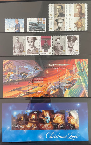 Australia Post 2000 Year Album. This book contains all the different simplified stamps issued in that year.