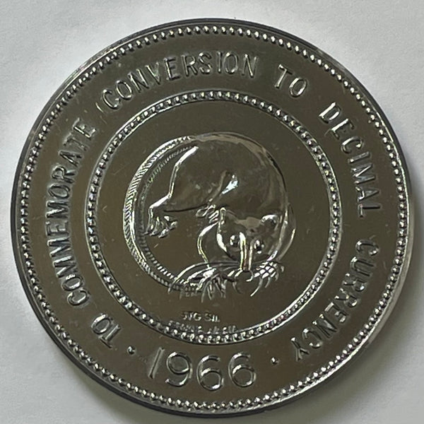 Australia 1966 Decimal Currency Changeover Bendigo Coin Club Silver Medallion