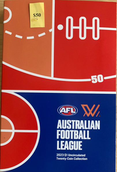 Australia 2023 Royal Australian Mint $1 Australian Football League AFL Uncirculated Coin Collection