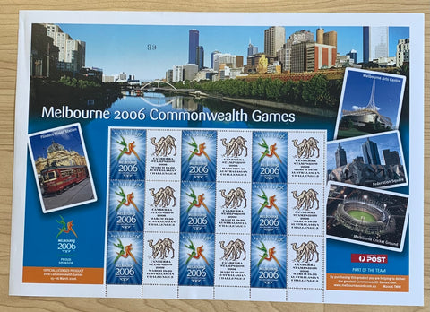 Australia Post 50c Melbourne 2006 Commonwealth Games Canberra Stampshow Sheet SES