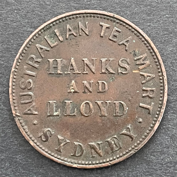 Australia Hanks & Company 1885 1/2d Penny Token  Very Fine Condition