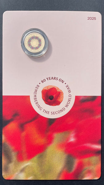 2025 Australia RAM $2 80 Years on Remembering the Second World War Coloured Uncirculated Coin