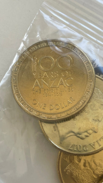 Australia 2017 Royal Australian Mint $1 100 Years of ANZAC The Spirit Lives On Mint Bag of 10 Uncirculated Coins