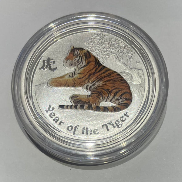 Australia 2010 Year of the Tiger 1/2oz Coloured Silver Proof Coin