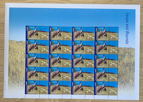 Australia Post Stamps 2001 $1 Leaps and Bounds Sheet