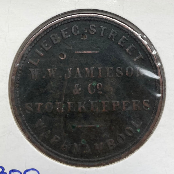 Australia Jamieson & Co 1d Penny Token  VG R300 Rare
