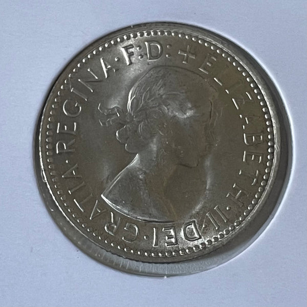 Australia 1959  1/- One Shilling silver coin Uncirculated