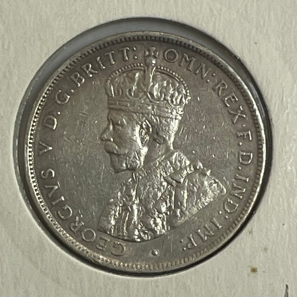 Australia 1917 2/- Florin Silver coin Very Fine Condition