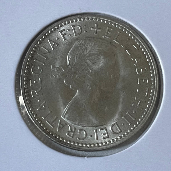 Australia 1958  1/- One Shilling silver coin Uncirculated