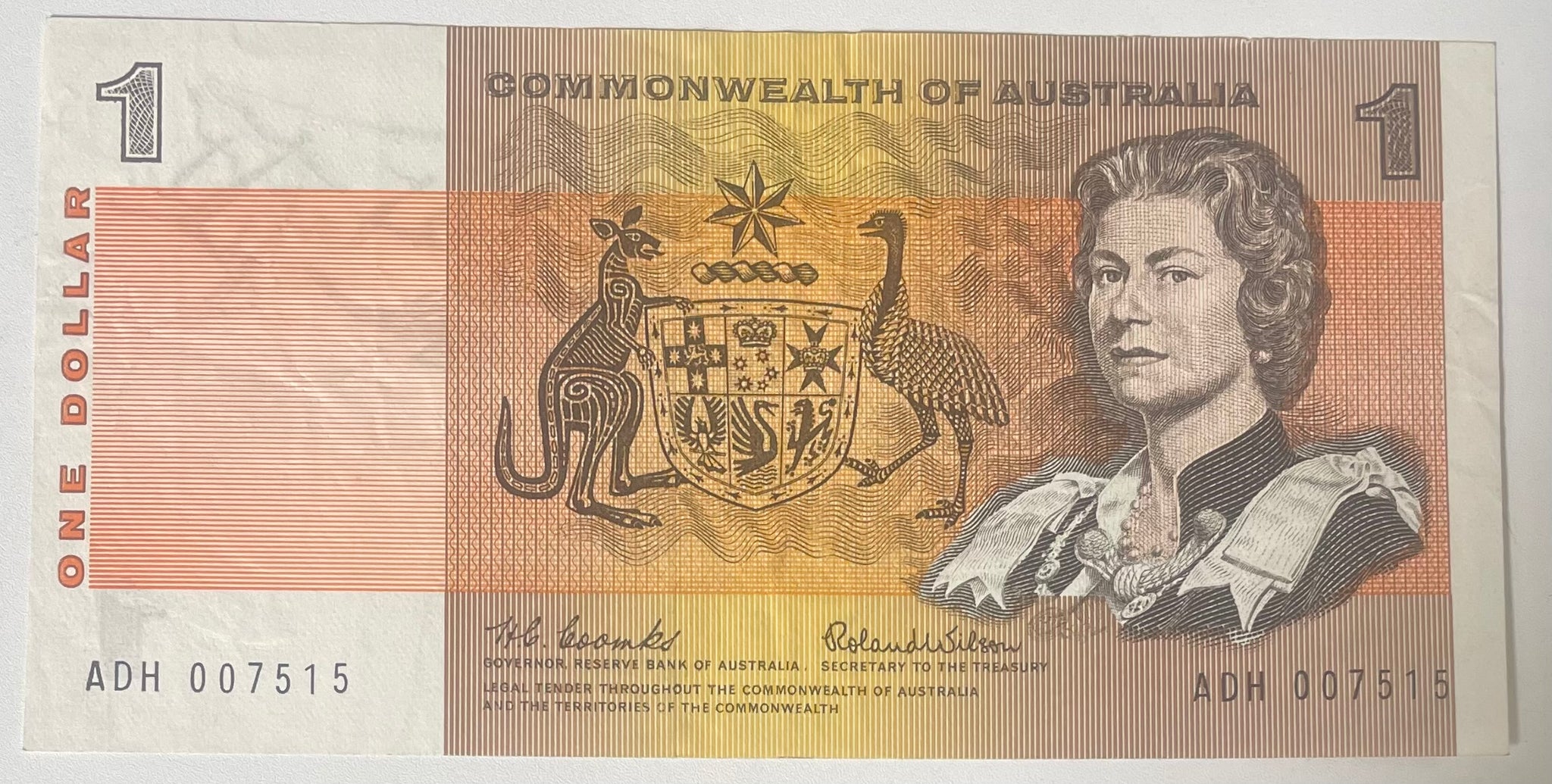 Australia 1966 $1 Commonwealth of Australia Coombs/Wilson Banknote EF. R71