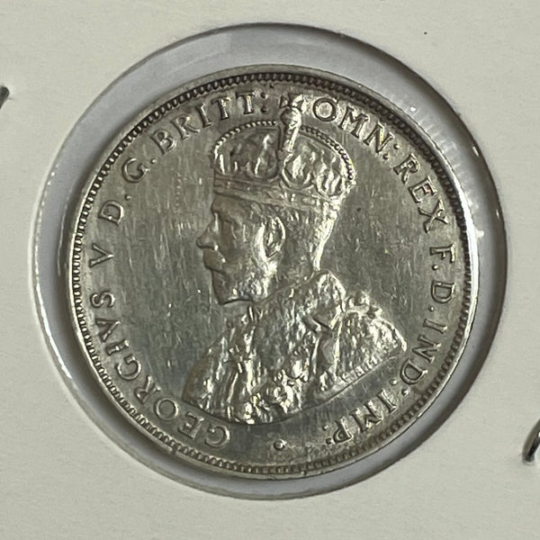 Australia 1914H 2/- Florin Silver Coin Extremely Fine Condition