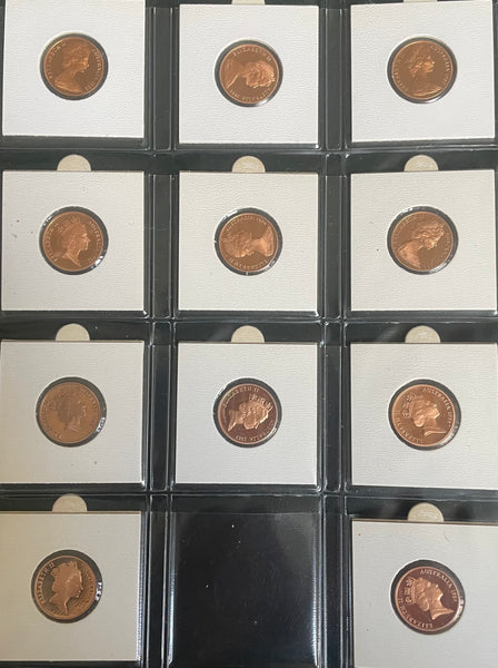 Australia 1966-1991 2c Proof Coin Collection
