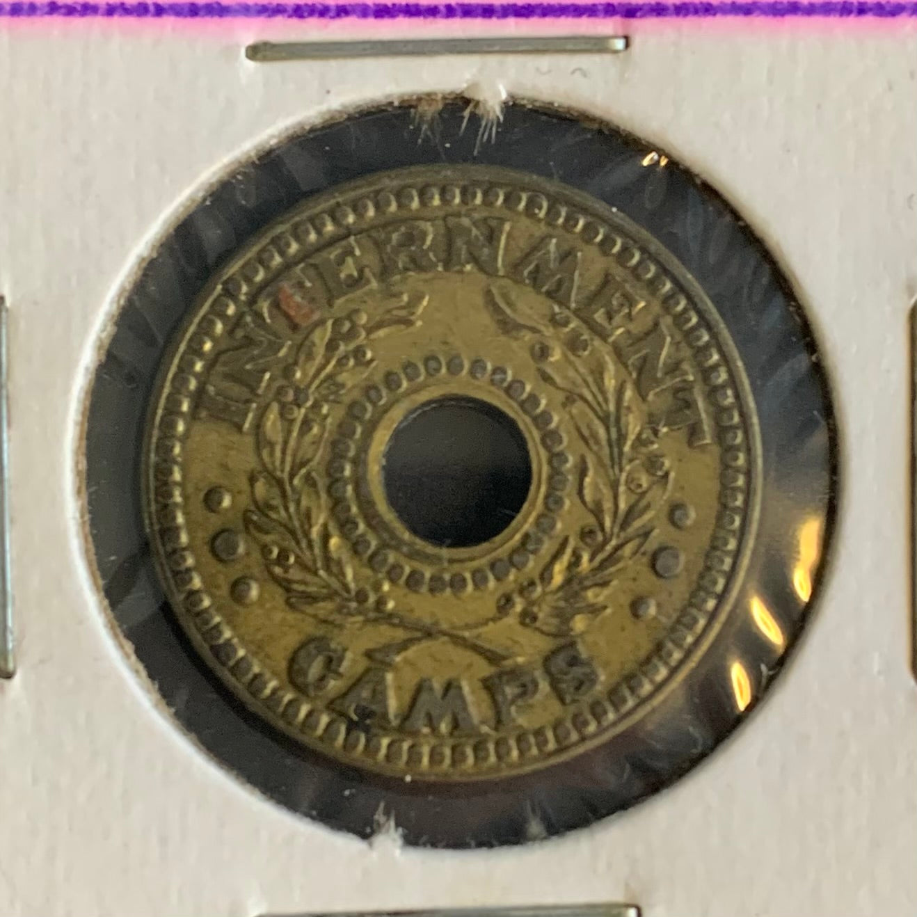 AUSTRALIA : 1942 1d One Penny Hay Internment Camp Token