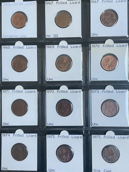 Australia 1966-2017 2c Uncirculated Coin Collection