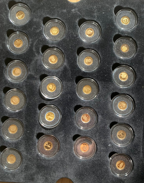 Macquarie Mint "The Smallest Gold Coins of The World" Collection 44 x .5 gram gold coins