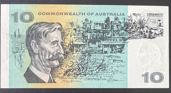 Australia $10 Phillips Randall  Banknote slight fold R303