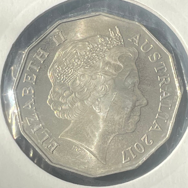 2017 Australia  Richie Benaud 50 cents coin