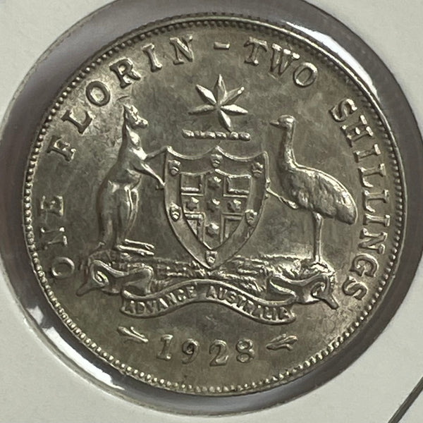 Australia 1928 2/- Florin Uncirculated